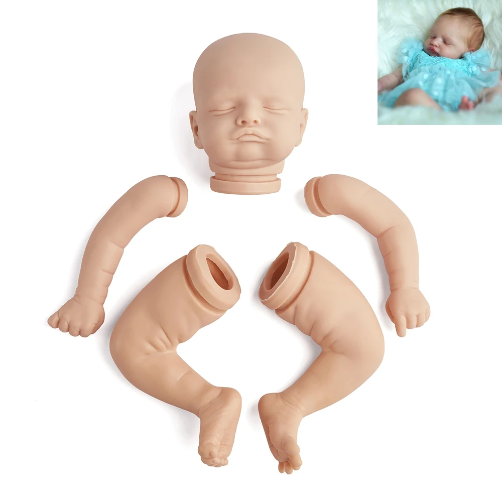 Reborn Doll Parts 20inch Rosalie Sleeping Baby Lifelike Real Soft Touch Unfinished DIY Blank Doll Kit