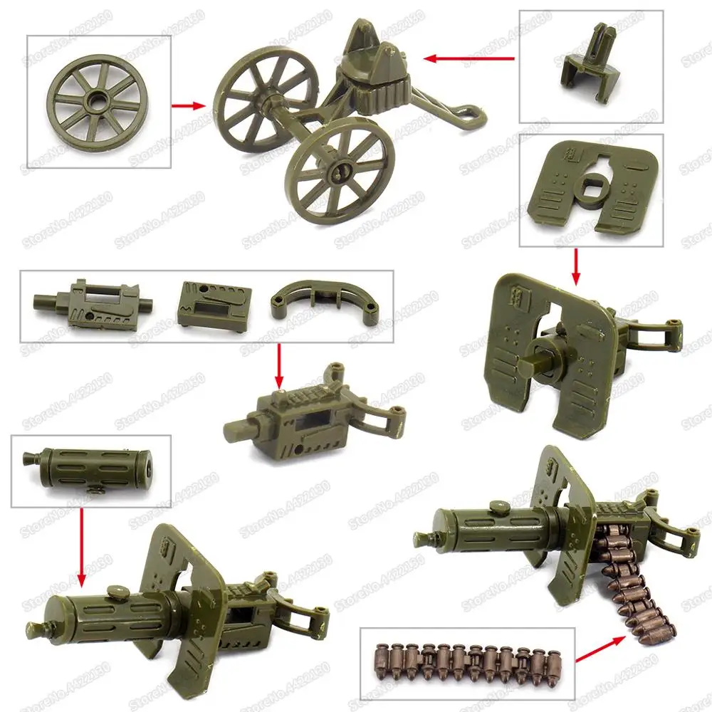 Военная Униформа блоки 2 ой мировой войны Mark Xin тяжелой машины Пистолеты Солдат