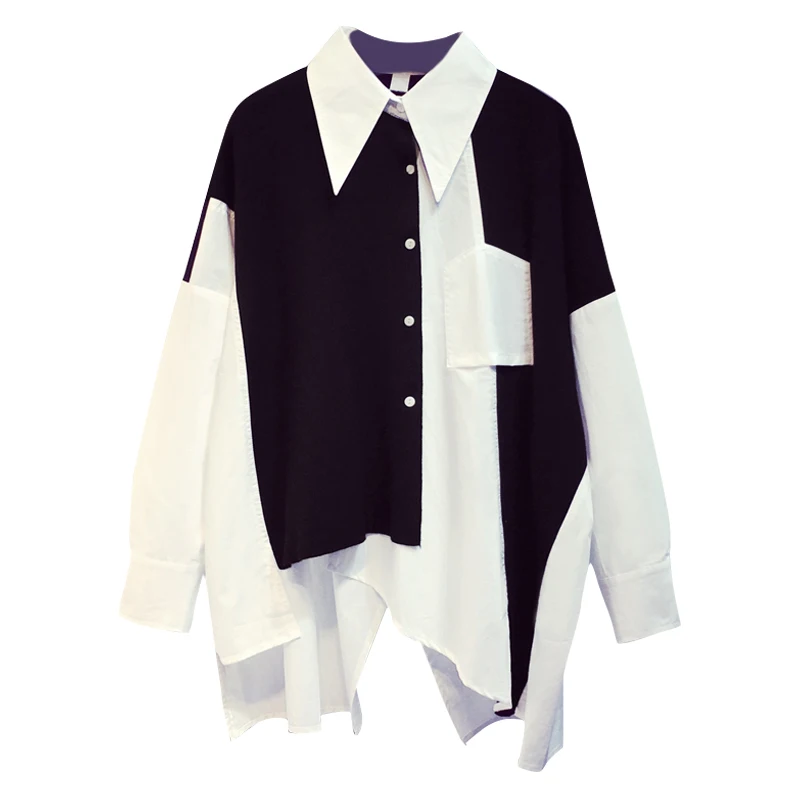 [EWQ] 2020 Spring Autumn New Patchwork Hit Color