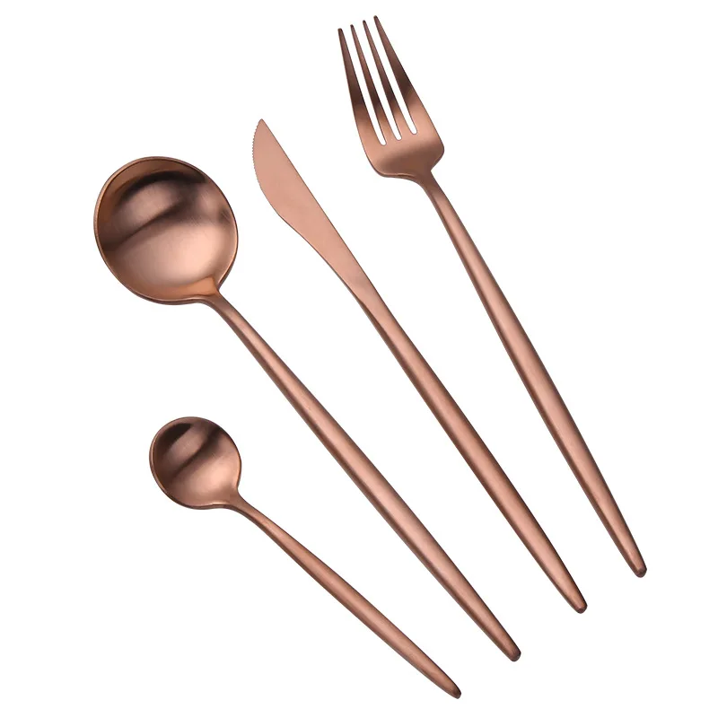 Столовые приборы Rosegold столовые набор вилки Ножи Ложки 18/10 нержавеющая сталь