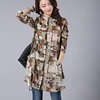 Long Shirt Women Vintage Cotton Linen Plaid Shirt Long sleeve Stand collar Ladies Casual Tops and Blouses ► Photo 3/6