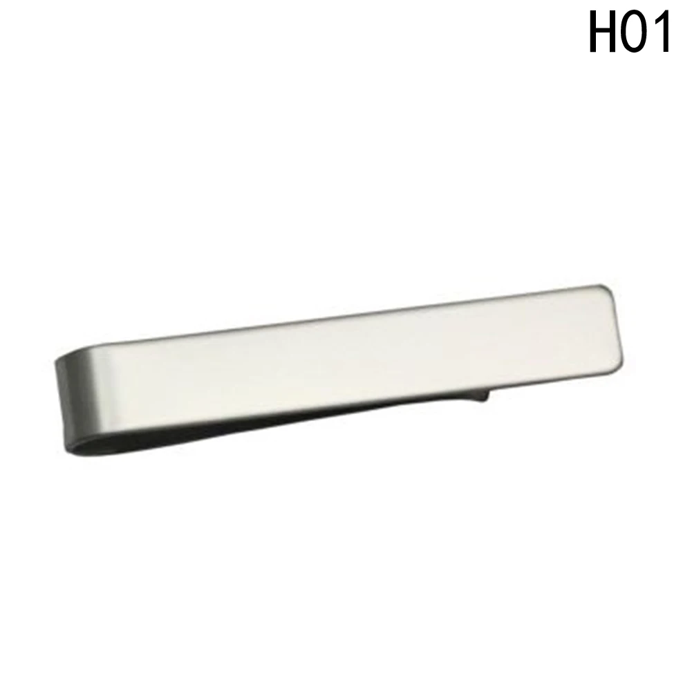 Fashion Gentleman Slim Collar Stainless Steel Tie Clip Black Silver Metal Necktie Tie Bar Men Clothing Accessories