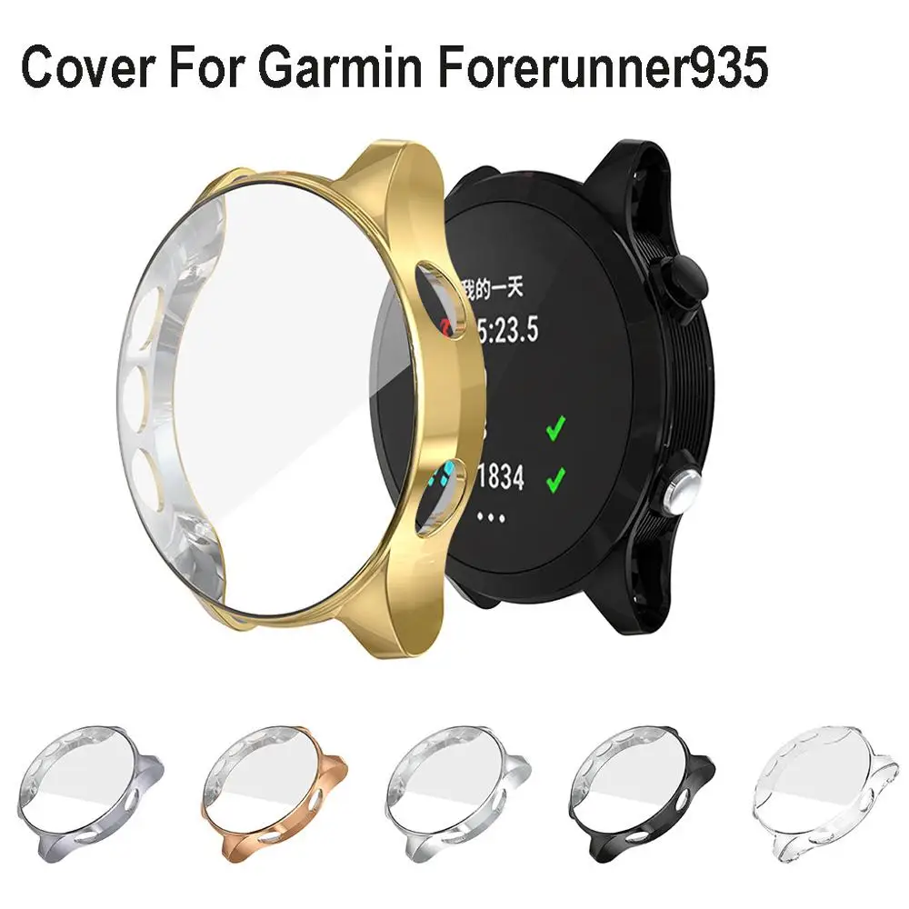 

Ultra-Slim Clear TPU Plating Protector Case Cover For Garmin Forerunner 945 / 935 Smart watch Protective accessories #830