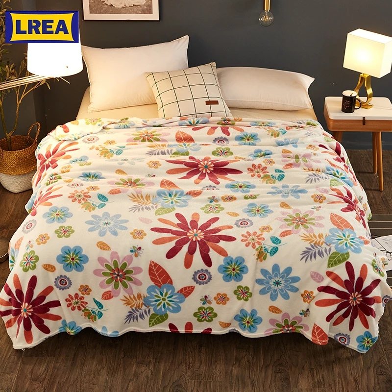 LREA дешевые высокого качества пледы плед кораллового флиса одеяло на кровати мягкие зимние для дивана теплое покрывало comfotable