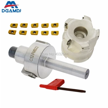 

C12 C16 C20 C25 C32 C3/4 MT2MT3MT4R8-FMB22Face milling tool holder+BAP400R50/63-22-4T face grinding tool head apmt1604blade 10pc