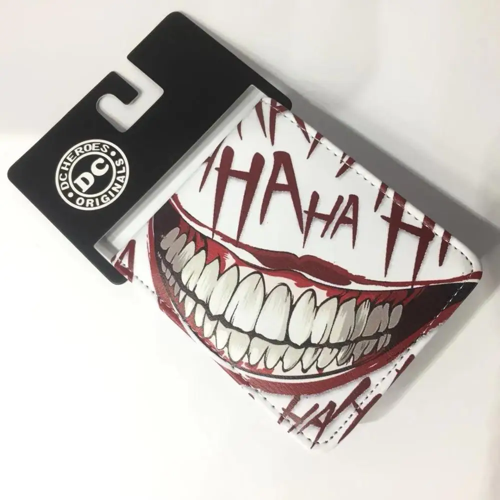 

New The Joker HAHA Wallet Color Print Kids Teenager Cartoon Coin Purse Holder Card Gift