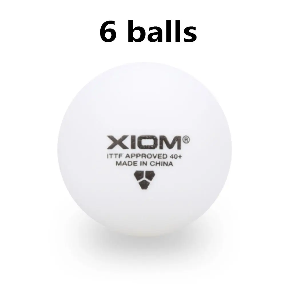 6 balls Xiom Материал Пластик 40+ мм ITTF одобренные 3 звезды для настольного тенниса Мячи Белый шарики для пинг-понга - Цвет: 6 balls