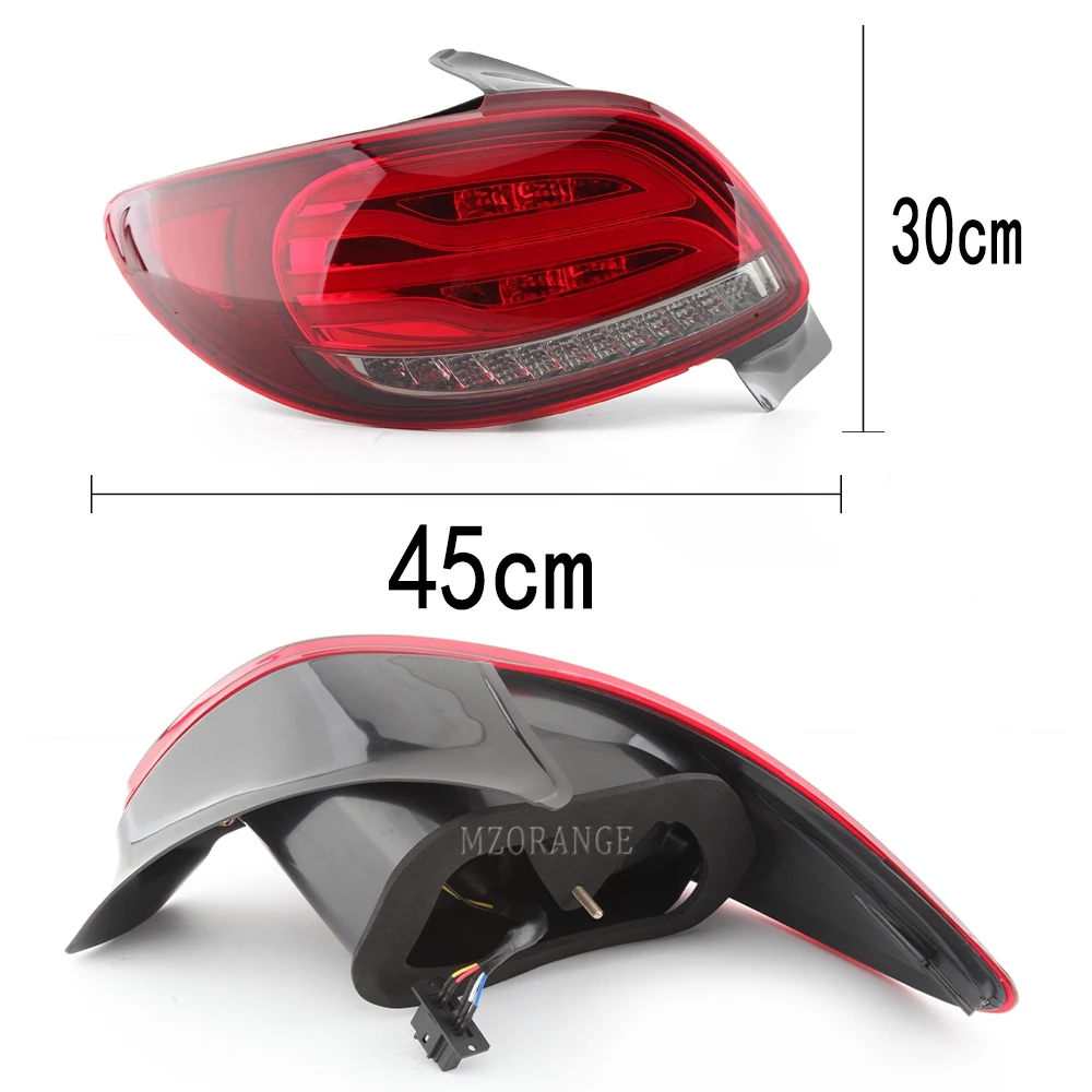 2 pcs car led red tail light for peugeot 206 206cc 2004 2005 2006 2007 2008 rear tail lamp turn signal brake stop bumper aliexpress