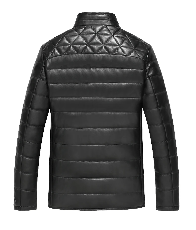 

New Real Sheepskin Leather Coat Men 90% Duck Down Jacket Male Genuine Leather Jackets Outwear Plus Size D-129399 LX2352