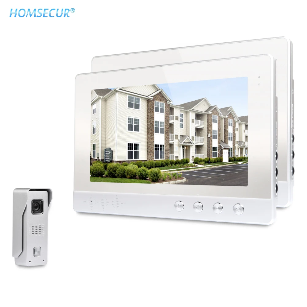 HOMSECUR 10.1inch Video Door Entry Phone Call System with IR Night Vision for House/ Flat : XC002+XM101-S