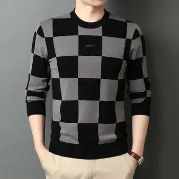 

QUANBO Men's Casual Slim Fit Wool Soft Pullover Sweaters Long Sleeve Knitted O-Neck Sweater (Regular & Big-Tall Sizes)