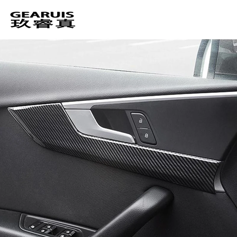 Автомобильный Стайлинг чехлы для ручек интерьера зеркальные наклейки в полоску