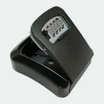 

Wall Mounted Outdoor Weatherproof Lock Home 4 Digit Password Case Organizer Combination Security Key Storage Box Zinc Alloy