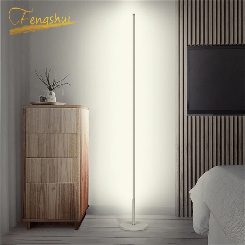 

Modern LED Floor Lamp Dimming Minimalist Standing Lamps for Living Room Aluminum Luminaria Floor Lights Decor Indoor Lighting