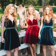 Выпускные платья новое поступление Velvt ткань V шеи Спагетти ремни бисером пояса высокое качество выпускного вечера платье