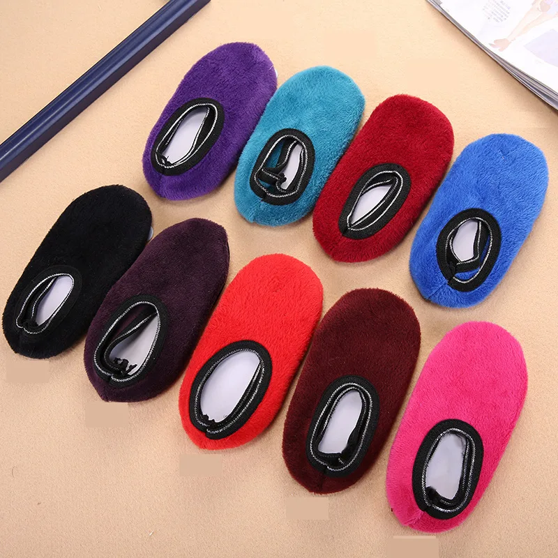 Women Men Children's Winter Plus Velvet Floor Socks Boy Girl Baby Non-Slip Floor Socks Shoe Cover Non-Slip Shoes kids socks
