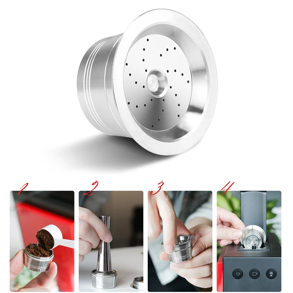 Stainless Steel Baskets Coffee Filter Office Durable Mini Easy Use Tool Capsule Cup Spoon Brush Accessories Replacement For ALDI
