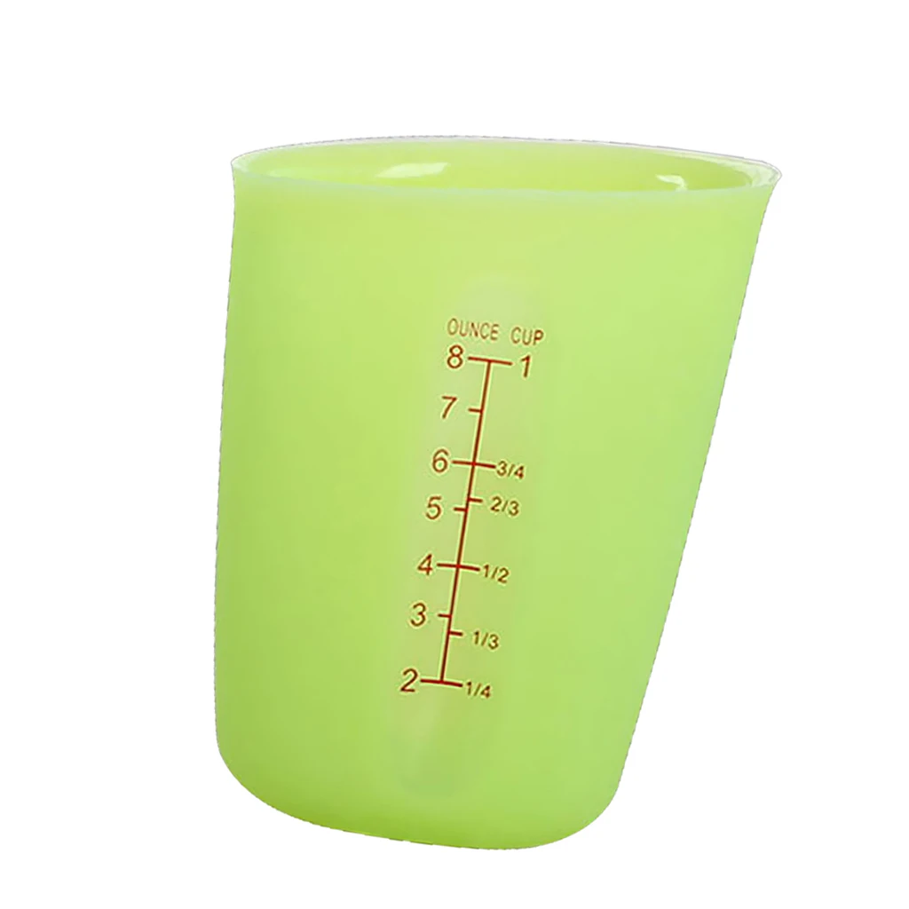 250ml Green 250 мл/500 мл силиконовые мерные стаканчики для запекания с измерительной шкалой инструменты для приготовления пищи Кухонные Принадлежности - Цвет: 250ml Green