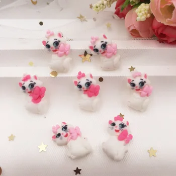 

12PCS Hand Painted Resin Kawaii Colorful Cat Flatback Cabochon Stone Scrapbook DIY Decor Home Figurine F762-F763