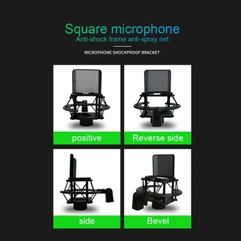 

Reduce Noise Studio Recording Condenser Anti Vibration Fixed Suspension Portable With Filter Microphone Shock Mount Professional