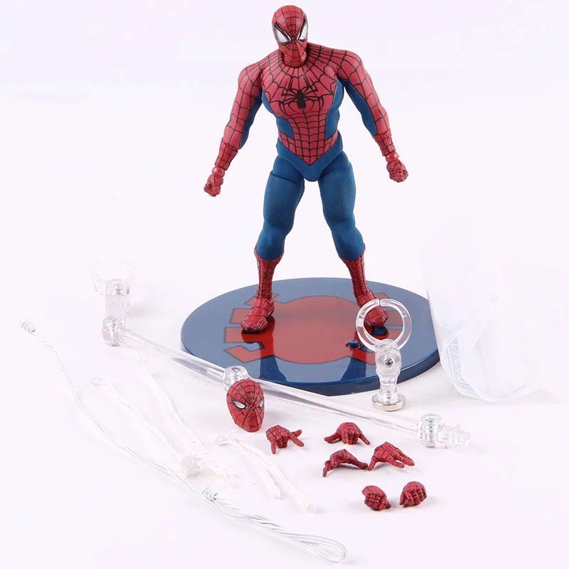 no colorful box Mezco Marvel, Мстители, Человек-паук, один: 12, коллекционная поза, модель, фигурка, игрушки - Цвет: no colorful box