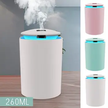 

260ML Mini Ultrasonic Air Humidifier Romantic Soft Light USB Essential Oil Diffuser Car Purifier Aroma Anion Mist Maker