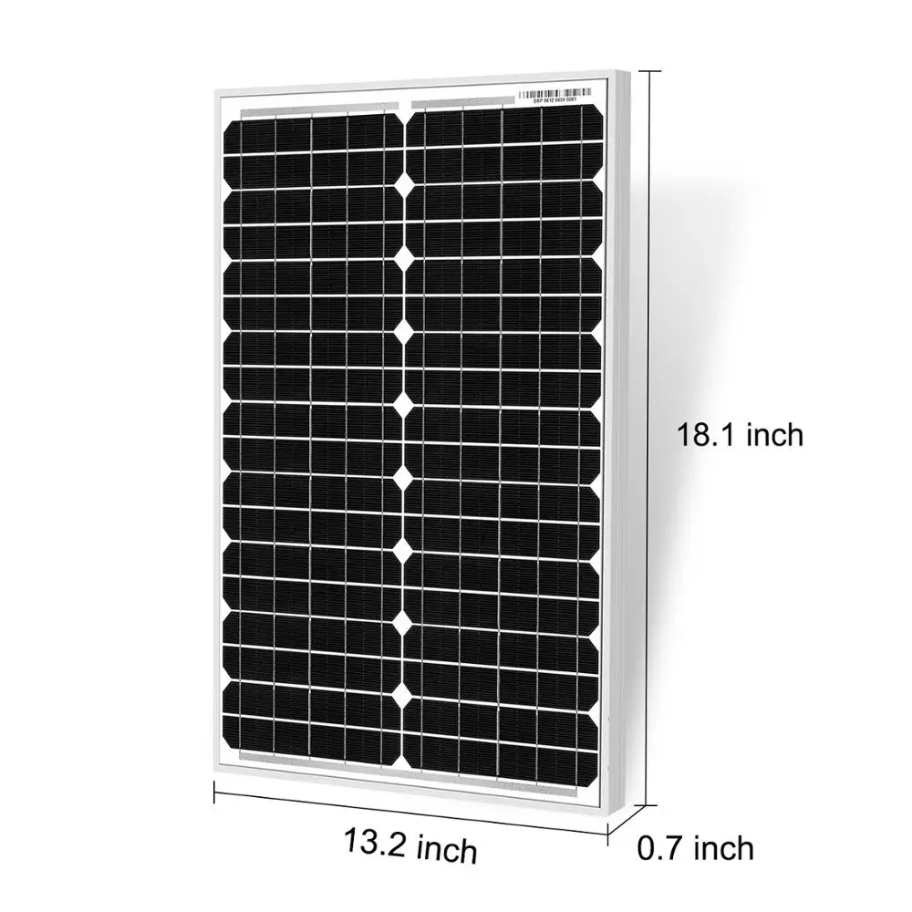 Anaka 20 Вт 18 в Водонепроницаемая монокристаллическая солнечная панель с контроллером заряда 12 В фотоэлектрическая солнечная панель Китай комплект Европа корабль