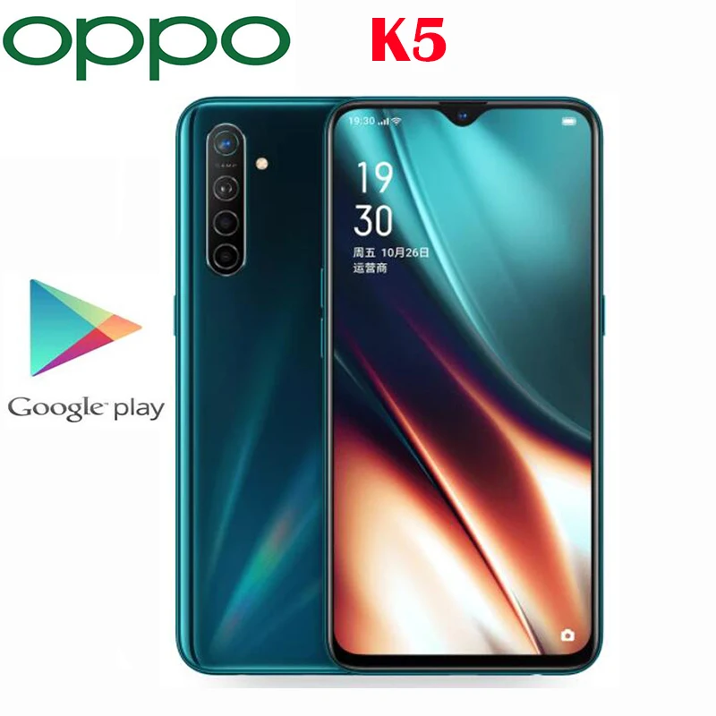 Оригинальный официальный мобильный телефон Oppo K5 Snapdragon 750G восемь ядер 6 4 дюйма OLED