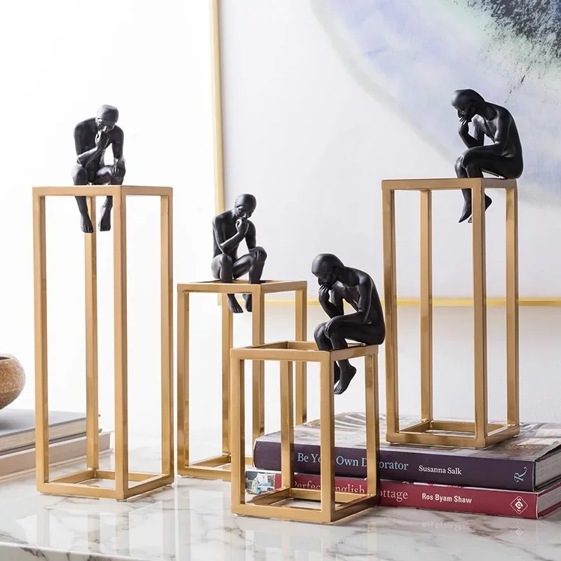 

Thinker Ornaments Modern Minimalist Metal Decorations Tv Cabinet Wine Cabinet Office Decoration Home Decorations
