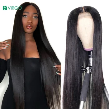 

Virgo 4x4 Closure Wig Lace Closure Wig Straight Lace Front Wig 150% Remy 30 inch Lace Wig Brazilian Human Hair Wig Closure Wig