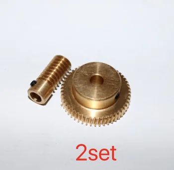 

2set 0.5M-50T Worm Gear High Speed Reduction Ratio 1:50-Remote Control Toys Steering Gear Worm Gear Combination