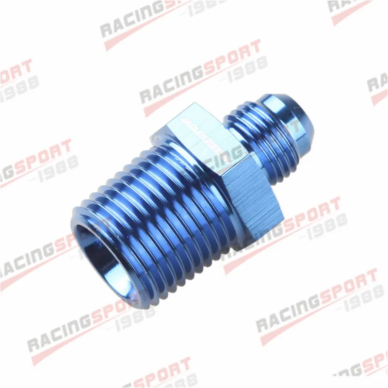 

AN6 -6AN To 1/2'' NPT Straight Adapter Pipe Fuel Oil Air Fitting Aluminum Blue/BLACK