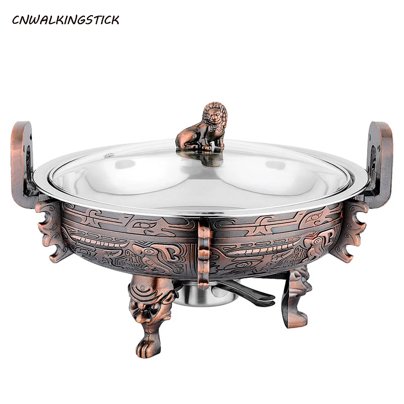 

Alcohol Stove New 3-5 People Red Bronze Zhonghua Baoding Alcohol Stove Solid Liquid Dry Pot High-end Quality Gift Alcohol Pot
