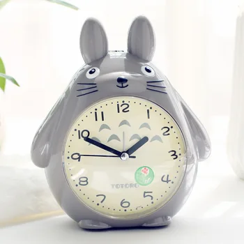 

Personality Totoro Cartoon Child Student Get Up Alarm Clock Bedside Mute Night Light Snooze Function Cute Small Alarm c