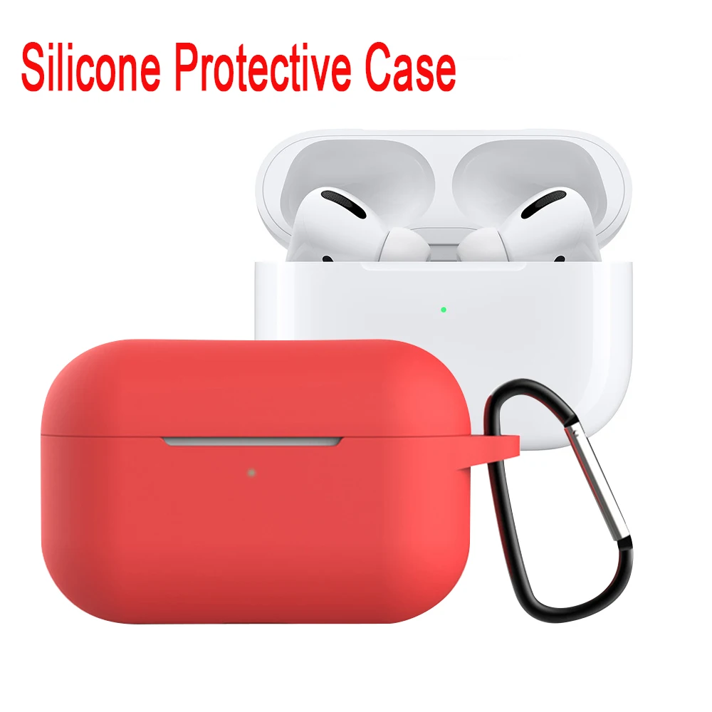 Силиконовый чехол с крючком для наушников Apple Airpods Pro подвесной пряжкой гарнитура