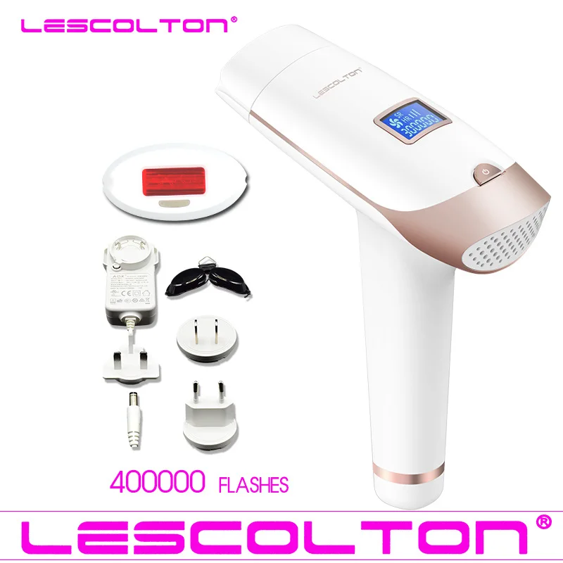 T009i 400000times Lescolton 4в1 IPL эпилятор, постоянное лазерное удаление волос, ЖК-дисплей, 1000000 импульсов, лазерный Фотоэпилятор для бикини - Цвет: T009i 400000times