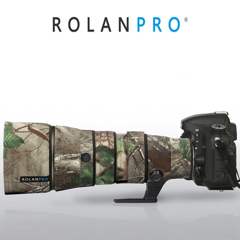 Камуфляжный водонепроницаемый нейлоновый чехол ROLANPRO для объектива Nikon AF S 500 мм