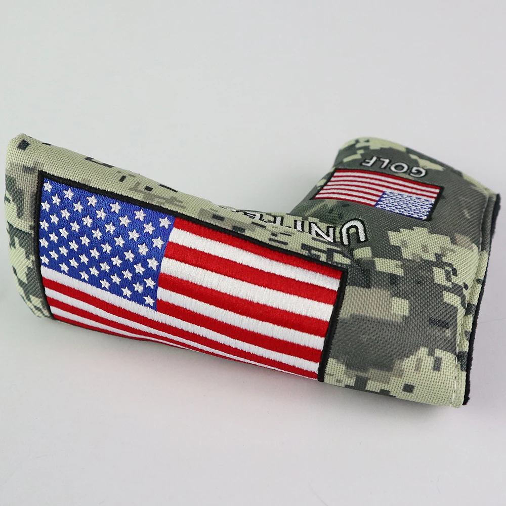 Чехол для клюшки для гольфа США Американский национальный флаг для Mallet Blade Golf Putter крышка головки протектор магнитное закрытие