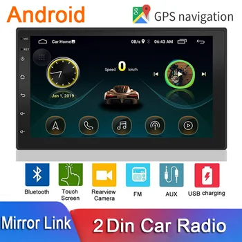 

2 Din Car Radio Android GPS WIFI 7'' Multimedia Player 2Din Autoradio Touch Screen Bluetooth FM Audio Player Car Stereo Receiver