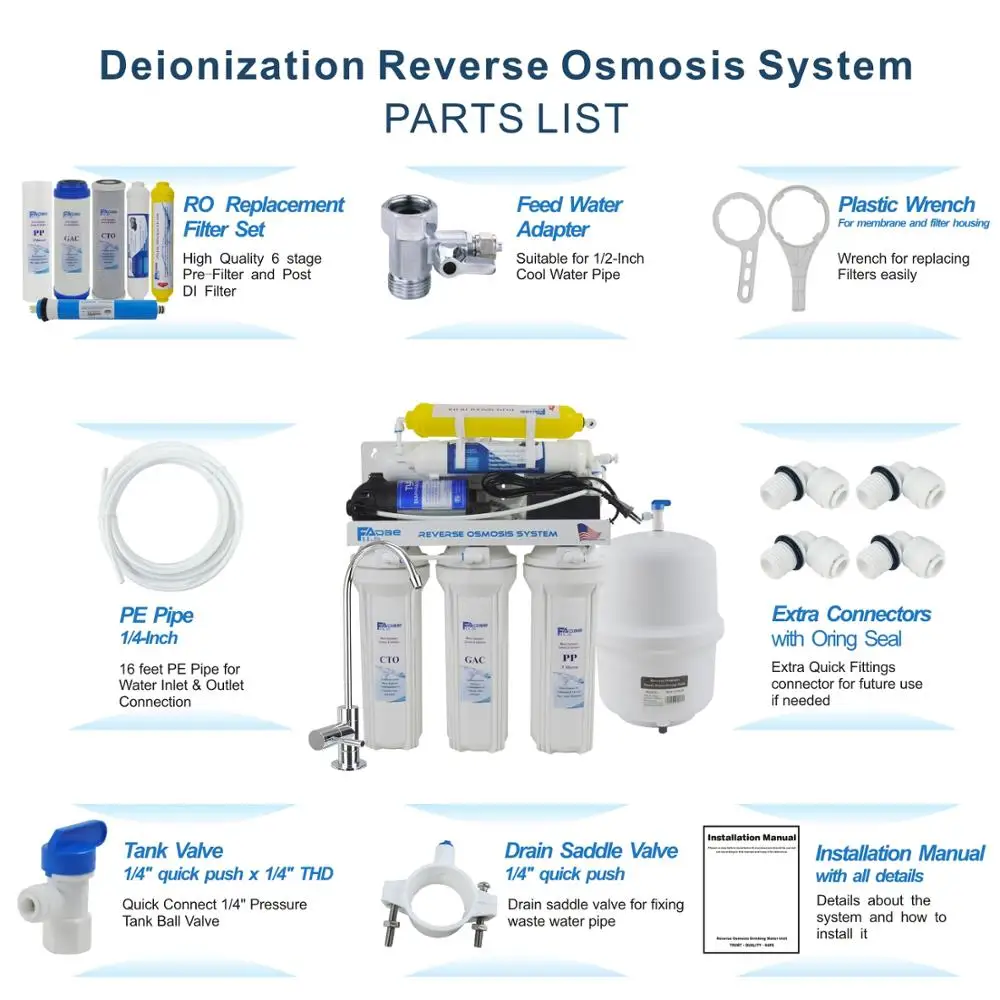 6 Stage Under Sink Reverse Osmosis Drinking Water Filter System With Remineralization Filter For Added Essential Minerals 50g Water Filtration System Reverse Osmosiswater Filtration Aliexpress