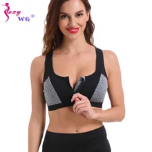 SEXYWG, женский профессиональный спортивный бюстгальтер, на молнии спереди, для бега, йоги, бюстгальтеры, пуш-ап, бюстгальтер, беспроводной, ударопрочный, укороченные топы, фитнес-жилет