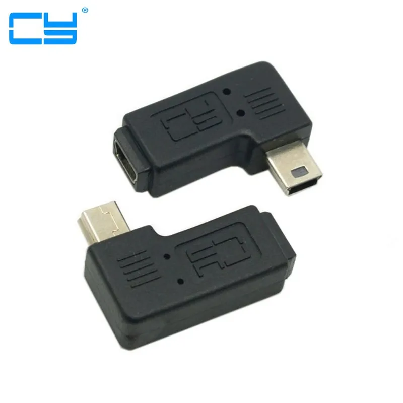 

Mini USB 5 Pin Male to Female Extension Adapter 90 Degree Left & Right Angled Mini USB Connector Adaptor