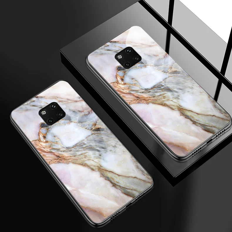 Модный чехол для телефона huawei Enjoy 9s из закаленного стекла Mate20 Lite Pro Nova 2 3i 4 P Smart+ P20 P30 Honor Play Роскошная оболочка - Цвет: W222