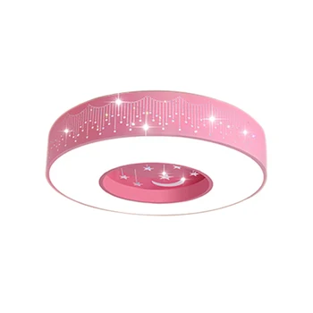 

Modern simple ceiling lights moon and star round macarons foyer Kids room Pink blue ceiling mounted lamp LED lighting fixture