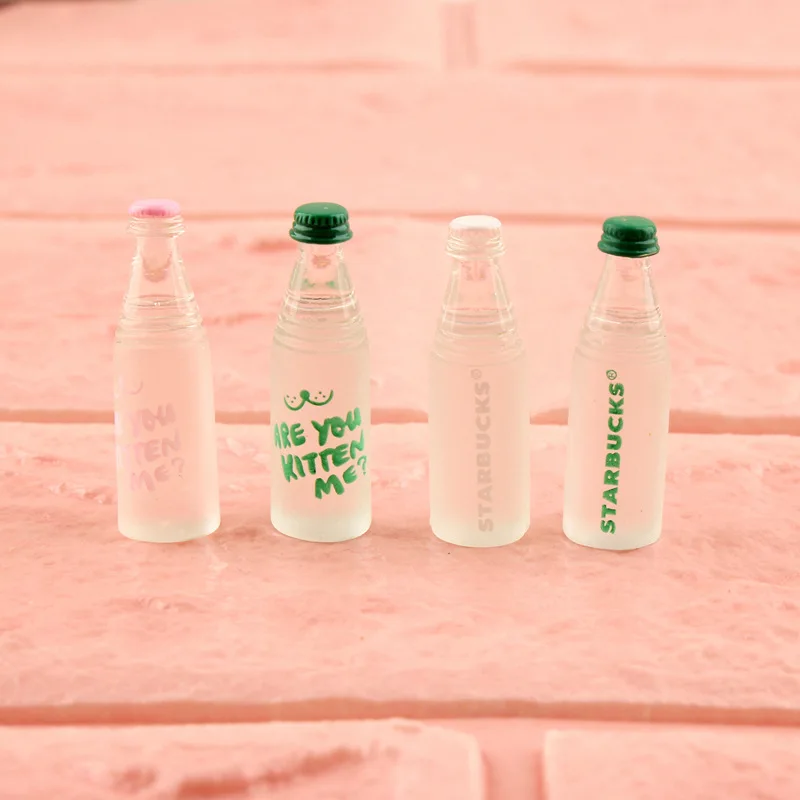 

5pcs Dollhouse letter Mineral Water bottle Miniature Toy Doll Food Kitchen Living Room Accessories Kids Gift Pretend Play Toy
