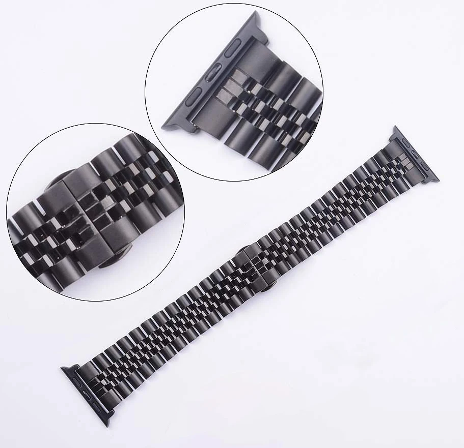 Stainless Steel Strap For Apple Watch Band 6 SE 5 4 3 40mm 44mm metal 38mm 42mm Replacement Bracelet Sport Band for iWatch 7 6 5