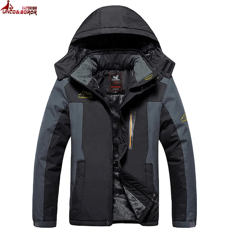 Жутко и boror Размер 5XL 6XL 7XL 8X 9XL зимняя куртка мужская верхняя одежда флис