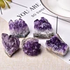 Cristal de amatista Natural para decoración, cristales curativos en forma de grupo de cuarzo, piedra púrpura, Feng Shui, mena Mineral, 1 unidad ► Foto 2/6