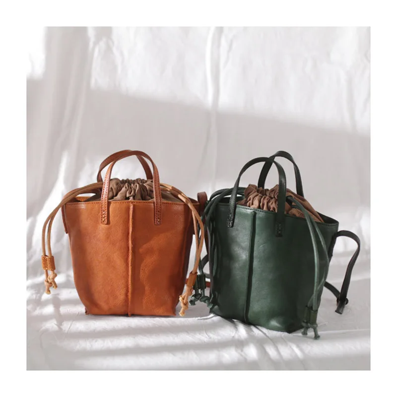 EUMOAN кожаная сумка-мешок, мягкая кожа, Ретро стиль, Национальный стиль, Повседневная сумка, осенняя и зимняя маленькая сумка