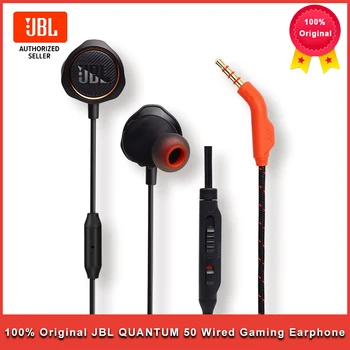 JBL QUANTUM 50 Wired In-ear Gaming Earphone E-sports Headset with Mic for Mobile/PlayStation 4/Nintendo Switch/iPhone/ Mac//VR 1